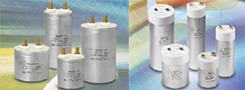 Aluminum shell dry DC filter capacitors